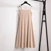 プラスサイズのドレス175kgの女性胸160/170夏のルーズアイスシルク編みのsuspenderddress dress best 3-colors xl-7xlの下