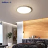 Plafonniers LED ronde simple pour chambre Loft couloir blanc noir or lampes maison déco luminaires AC90-260V Luminaria