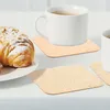 Bord mattor kuddar fyrkantiga kork naturlig värmebeständig kopp mugg matta kaffete dryck kökskontor leveranser matsmats