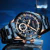 Наручительные часы Curren Fashion Watches с топ -брендом из нержавеющей стали роскошные спортивные хронограф Quartz Watch Men Relogio Masculino 230113
