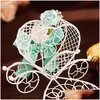 Bomboniera in ferro stile europeo Piccola carrozza di Cenerentola Caramella Baby Shower Scatole a cuore d'amore Forniture per decorazioni di nozze Za1303 Drop D Dhacw