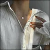 Pendentif colliers 2021 coréen Chic Simple décontracté Double couches chaîne collier fleur bijoux livraison directe pendentifs Othyk