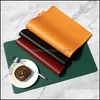 Mats Pads Newplacemats Faux Pu Leather Resistente al calore Lavabile Tavolo da pranzo Mat Antiscivolo Macchia per cucina Rrf12425 Drop Delivery H Otxye