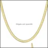 Chaînes 3pcs Collier de chaîne en or pour les femmes Gaules Corde à chevrons Figaro Link en couches Neklace Trendy 2021 Jewelry DNF01 810 R2 DROP D DHWYS