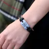 Bracelets de charme punk bracelete gótico envolve a pulseira de couro genuíno de couro genuíno, pulseira de pulseira de sapatilhas unissex hiphop jóias de moda