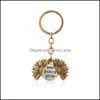 Porte-clés Longes Porte-clés en métal Pendentif Creative Tournesol Peut Ouvrir Lage Décoration Porte-clés Cadeau Fournitures Drop Delivery Mode Otchx