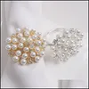 Napkin Rings Pearl Wed Elegant Holders Drop Delivery Home Garden Kitchen Dining Bar Table Decoration Accessories Otpvn