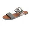 Sandals Flat 2024 شفاف 652 Summer Bling Slippers Soft Jelly Shoes Female Flups Flups Outdoor Beach Slides Drop Drop 883