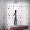 Cortina Textipion Sweet Pink Heart Solid Tulle Voile Girls Bedroom Sala Treatments Janela Crianças cortinas