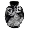 Sweats à capuche pour hommes Sweats 2023 Masque de beauté Crâne 3D Pull imprimé Hommes et femmes Cool Wind Hoodie Hip-hop