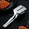 Cooking Utensils Stainless Steel Kitchen Bbq Bread Utensil Barbecue Tong Fried Fish Steak Clip Shovel Clamps Meat Vegetable Clamp Rr Ot901