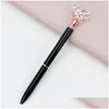 Ballpoint Pens Diamond Butterfly Pen Type 1.0 Fashion Office Stationery Creative Advertising 12 Colors Drop Delivery School Business Dhslg