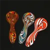 Artisanat Pyrex Verre Brûleur À Huile Tuyau Mini Fumer Pipes À Main En Verre Épais Tuyau D'huile Coloré Tuyau dab plate-forme pétrolière en verre bong