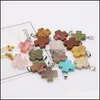 Charms 2022 Naturel Pierre Semi-précieuse Cristal Quartz Brut Minéral Agate Gem Croix Pendentif Pour Faire Diy Collier Accessoires Drop Otge4