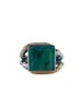 Bagues en grappe Baget Emerald Production manuelle authentique Design personnalisé Bague en argent 925