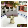 Party Favor Style Gold Pineapple Place Card Holder Table Number Figure Stand Supplies Wedding Digital Seat Decor Za1394 Drop Deliver Dhijn