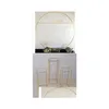 Party Decoration 4Pcs Luxury Wedding Backdrop Table Dessert Decor Large Circle Background Shiny Arch Cake Stand Flower Plinth Balloo Dhuwz