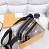 Luksusowy projektant TB Stripe Camera Worka lustra Jakość torebki Crossbody Bag Retro na ramię Modną Nylon Canvas Check i skórzane damskie worki na sprzęgło torby podróżne