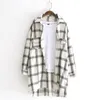 Women's Blouses & Shirts Autumn Arrival 2023 Plus Size Warm Thick Korean Blouse Flannel Plaid Shirt Women Long Sleeve Casual Loose Button Do