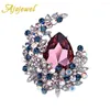 Broschen Ajojewel Elegante Kristall Mond Brosche Großhandel Corsage Pin Herbst Winter Schmuck Für Mantel Anzug Trendy Zubehör