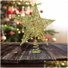 Juldekorationer Goud Glitter Kerstboom Top Ijzer Ster Kerst Decoraties Voor Huis Xmas Boom Ornamenten Navidad Nieuwjaar 2023 D Dhleb