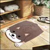 Bath Mats Funny Doormat Cute Cartoon Animal Shiba Inu Corgi Wearresistant Antiskid Foot Pad Entrance Floor Rug Kitchen Carpet Home 4 Dhb7X