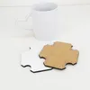 Posavasos de MDF para sublimación, decoración de escritorio, alfombrilla para taza DIY, bandeja para botella de agua personalizada, vaso de café de madera MDF, alfombrilla para taza A09