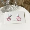 Orecchini con ciondolo a forma di fiore a cuore amorevole in colore contrastante Borchie semplici fresche dolci e carine Bella ragazza regalo di festa