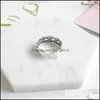 Band Rings Vintage Woven Mesh Shape Open For Women Real 925 Sterling Sier Lady Prevent Allergy Fine Jewelry Wholesale Ymr270 Drop Del Otqwo