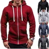 Mens Hoodies Sweatshirts Harajuku Cotton Casual Half Dome Full Zip Hooded Autumn Winter Clothing 230113