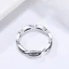 Cluster Anneaux TRENDY 925 Argent sterling pour les femmes simples entrelacées Thai Ring Jewelry Girl Party Accessoires GiftScluster