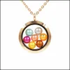 Lockets Selling Gold Color Stainless Steel Pendant Necklace For 67 Mm Round Pearls Aromatherapy Box Best Gift Drop Delivery Jewelry Otolm
