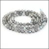 Encantos M 4 mm Calidad Facetado Labradorita Beads Charm para pulsera con cuentas Venta al por mayor Piedra natural Accesorios de joyería DIY Drop Delive DHZWF