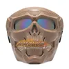 Mzz88 Cool Skull Motorcycle Maks Mask с очками пластиковая маска открытая лицо мотоциклетно -мотоцикл мото