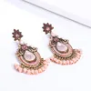 Boucles D'oreilles Pendantes Lustre EASYA 4 Couleurs Mode Vintage Goutte Style Ethnique Bohème Cristal Long Pour Femmes Accessoires Bijoux