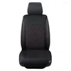 Coprisedili per auto Copertura anteriore Protezione per cuscino per auto in pelle PU nera con schienale Tappetino per sedia universale Accessori per auto