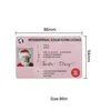 Juldekorationer Santa Claus Flight Cards Sleigh Riding License Tree Ornament Dekoration Old Man Driver License Entertainment P DHYBV