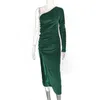 Partykleider Herbst und Winter 2023 Neues Damen-Sexy-Partykleid, modisches, schlankes, plissiertes, geteiltes Kleid