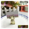 Party Favor Style Gold Pineapple Place Card Holder Table Number Figure Stand Supplies Wedding Digital Seat Decoration Za1394 Drop De Dh024