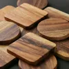 Mats Pads 1Pc Sottobicchiere in legno di acacia Bicchiere Tovaglietta Tovaglietta in legno Tavola rotonda Mat Pad Cafe Bar Drink Accessori da cucina 230113