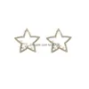Biżuteria modowa S925 Sier po kolczykach z koralikami Rhinstone Star Drop dostawa DH7G4