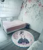 Carpet 5 Sizes Kids Romm Decorative Round Fashion Cartoon Rabbit Area Rugs Parlor Girls Pink Bedroom Floor Mat Antislip 230113