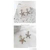 Stud Fashion Jewelry S925 Sliver Post Earrings Rhinstone Starfish Dangle Faux Pearl Drop Delivery Dhr7J