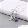 Lockets Euroamerican Fashion Womens Round Magic Box Necklace Concise Delicate Clavicle Chain Cage Pendant Accessories Drop Delivery Otz4R