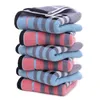 Towel 15 Pieces/Lot Wholesale Pure Cotton Thicken Stripe Hand Face 74x34cm 120gram/piece Terry