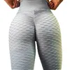 Active Pants CKAHSBI Elastic High Waist Legging Yoga Bumps Style Put Hip Fold Breathable Slim Sports Trousers