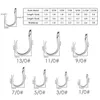 Fishing Hooks 100pcs High Carbon With Eye Carp Catfish 10130 Fish Jigs Hook White Anzol Japan Fishhooks Tackle 230113