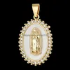 Charms Juya 18k Real Gold Plated Handmade God Saint Virgin Maria para DIY Christian Rosary Talisman Jóias Fazendo Deld Deli OTRV7