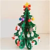 クリスマスの装飾木製の木の手作りの子供ステレオレイアウトクリスマスナビダッドギフト2023年のドロップデリバリーホームガーデンフェスティブパルDHBQX