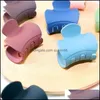 Clamps Acrylic Clamp Frosting Solid Color Mini Claw Clip 3.2X2.2X2.6Cm Simple Hair Jewelry 0 53Qm Q2 Drop Delivery Hairjewelry Dhnom